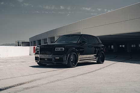 Rolls Royce สีดำ Cullinan, วอลล์เปเปอร์ HD HD wallpaper