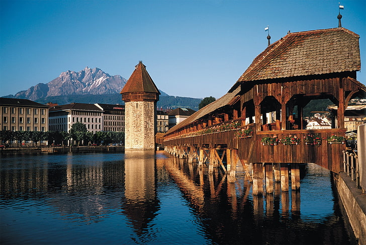 köprü, İsviçre, dağlar, HD masaüstü duvar kağıdı