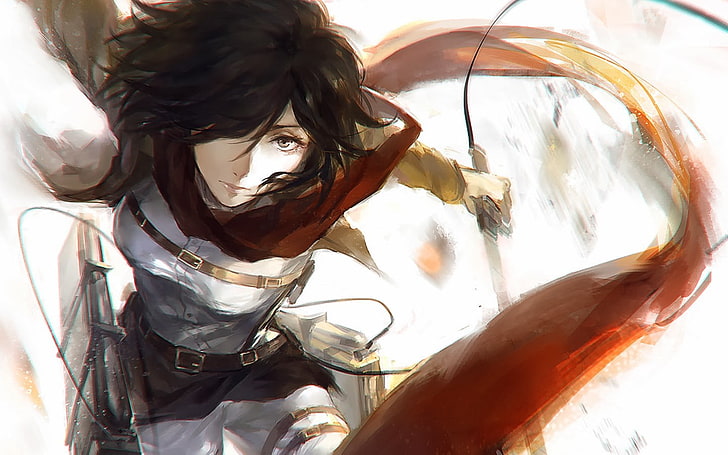 Mikasa dari Attack on Titan, Shingeki no Kyojin, Mikasa Ackerman, Wallpaper HD