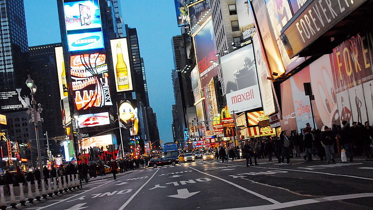 urban, city, Times Square, New York City, HD wallpaper