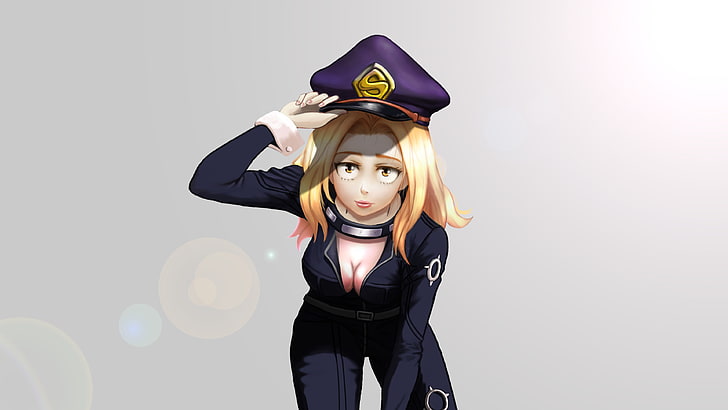 Boku no Hero Academia, meninas anime, uniforme escolar, uniforme de marinheiro, camie, loira, cabelos loiros, HD papel de parede