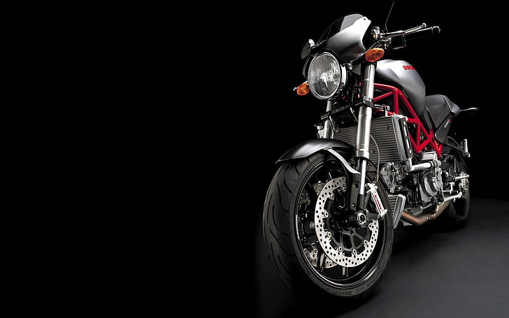 black and red cruiser motorcycle, Ducati, Monster, 2014, S4R, HD wallpaper