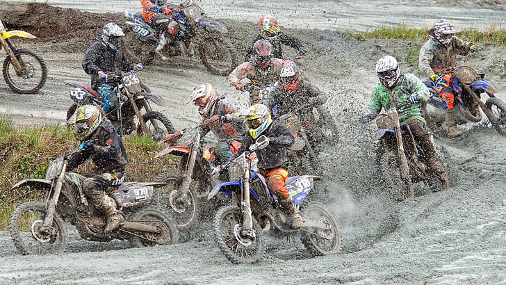 motocross, dirt, racing, vehicle, sport, HD wallpaper