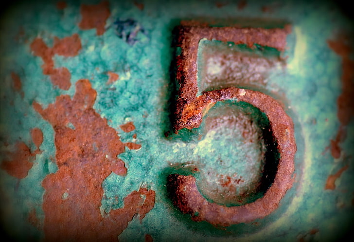 rust, numbers, macro, turquoise, HD wallpaper