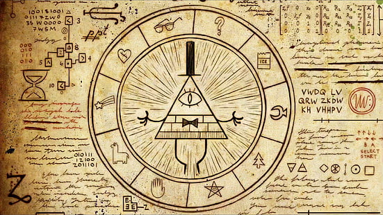 Gravity Falls, Illuminati, pentagram, HD wallpaper HD wallpaper