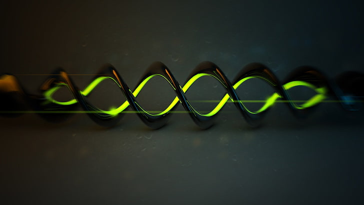 abstract, digital art, spiral, DNA, 3D, CGI, simple background, lines, HD wallpaper