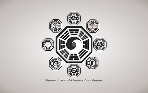 Ilustración Yin y Yang, Iniciativa Dharma, Perdida, Fondo de pantalla HD HD wallpaper