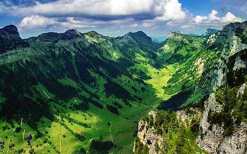 Justis Valley Schweiz, Tal, Schweiz, Justis, HD-Hintergrundbild HD wallpaper