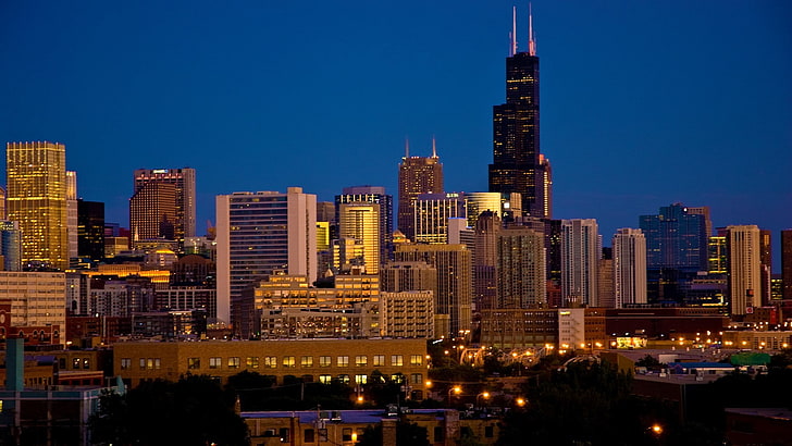 paisaje urbano, Chicago, Fondo de pantalla HD