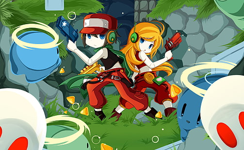 Video Game, Cave Story, Curly Brace, Quote (Cave Story), HD wallpaper HD wallpaper