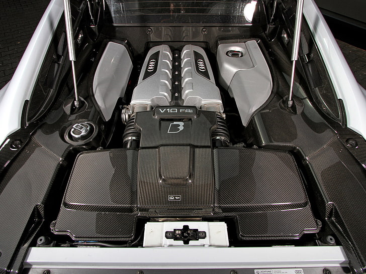 2013, audi, b b, двигатель, r 8, суперкар, тюнинг, v10, HD обои