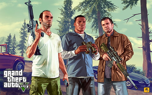 Gr Theft Auto GTA 5, grande, roubo, automático, HD papel de parede HD wallpaper