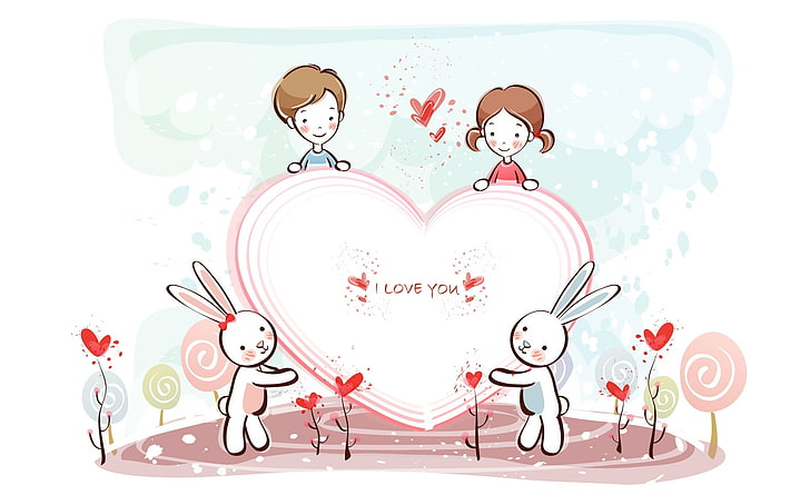 Herz für Sie, Feiertage, Valentinstag, Herz, Liebhaber, glücklicher Valentinstag, Valentinstagillustration, Herz für Sie, HD-Hintergrundbild