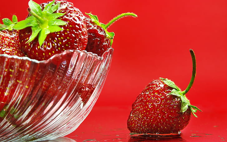 Erdbeere, rot, frisch, Obst, Lebensmittel, Erdbeerfrüchte, Erdbeere, rot, frisch, Obst, HD-Hintergrundbild