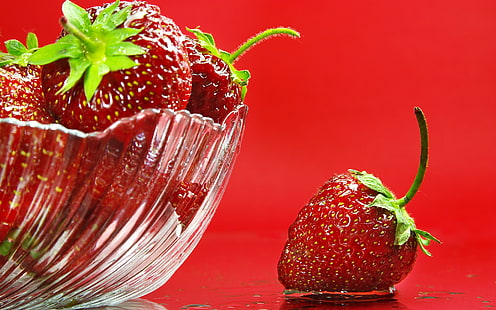 Stroberi, Merah, Segar, Buah, Makanan, buah-buahan stroberi, stroberi, merah, segar, buah, Wallpaper HD HD wallpaper