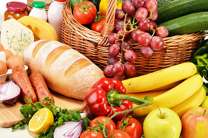 Food, Still Life, Bread, Cheese, Fruit, Vegetable, HD wallpaper