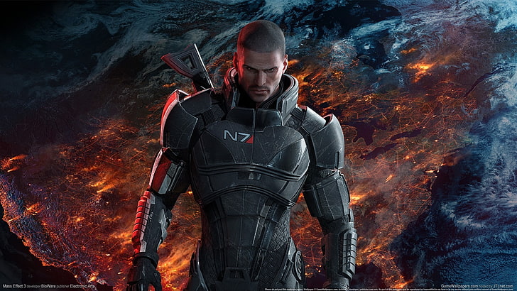 Mass Effect, Mass Effect 3, Commander Shepard, gry wideo, Tapety HD