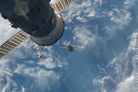 grauer Satellit, Weltraum, Satellit, Technologie, Erde, HD-Hintergrundbild HD wallpaper