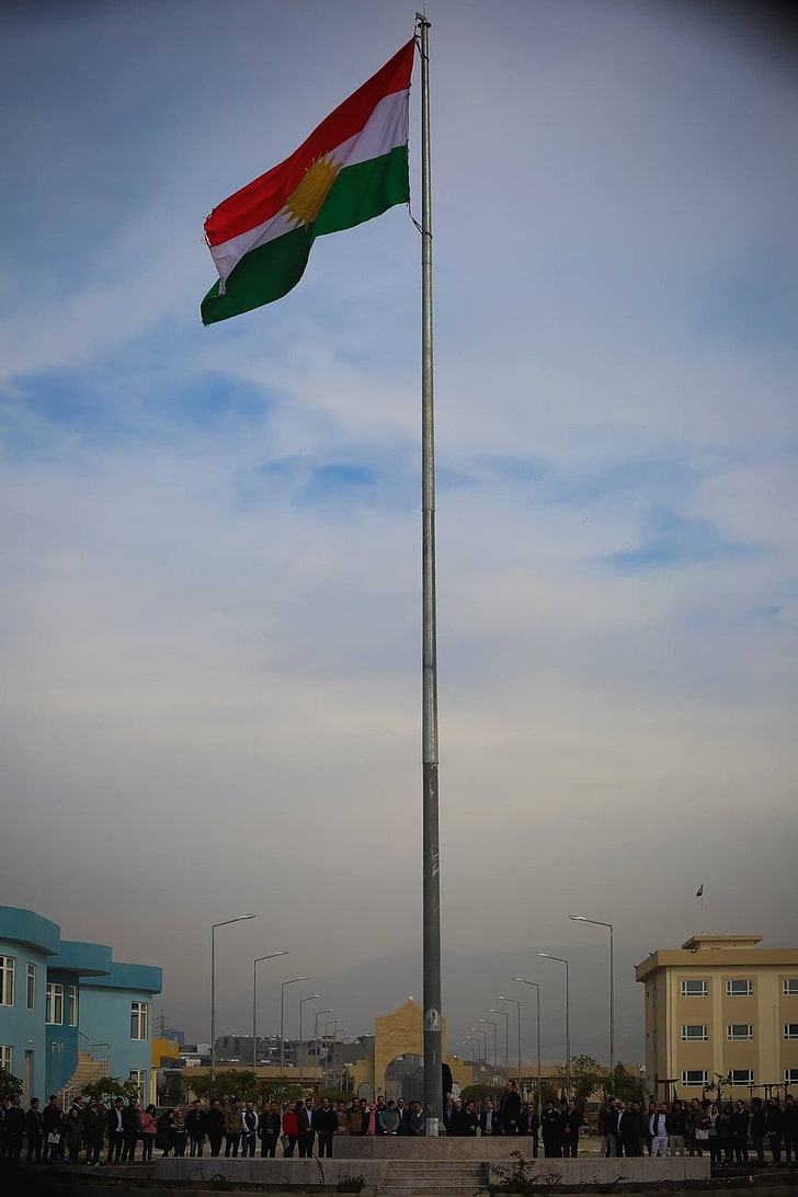 kurdistan flag cihan university sulimany, HD wallpaper