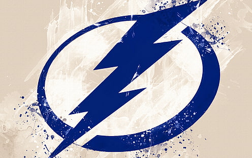  Hockey, Tampa Bay Lightning, Emblem, Logo, NHL, HD wallpaper HD wallpaper