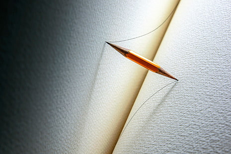 gelber Bleistift, Foto des gelben Bleistifts, Bleistifte, Makro, HD-Hintergrundbild HD wallpaper