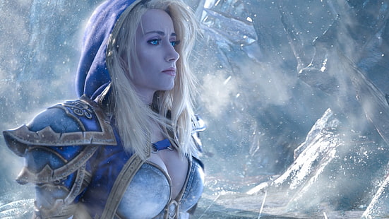 Женщины, Косплей, Блондин, Голубые глаза, Джайна Праудмур, World of Warcraft, HD обои HD wallpaper