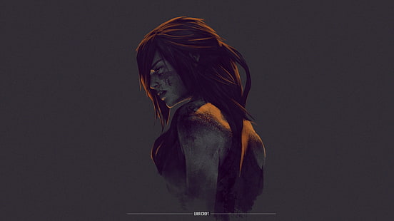 Lara Croft, tomb raider 2018, minimalismo, donna in nero, donne, videogiochi, Shadow of the Tomb Raider, Lara, Sfondo HD HD wallpaper