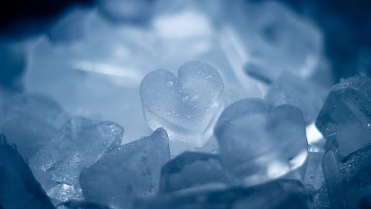 Coeur de glace, glace, coeur, Fond d'écran HD