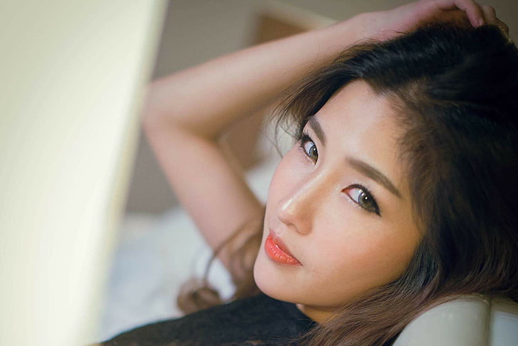 Ohly, Atita Wittayakajohndet, asiat, Thailand, modell, ögon, HD tapet