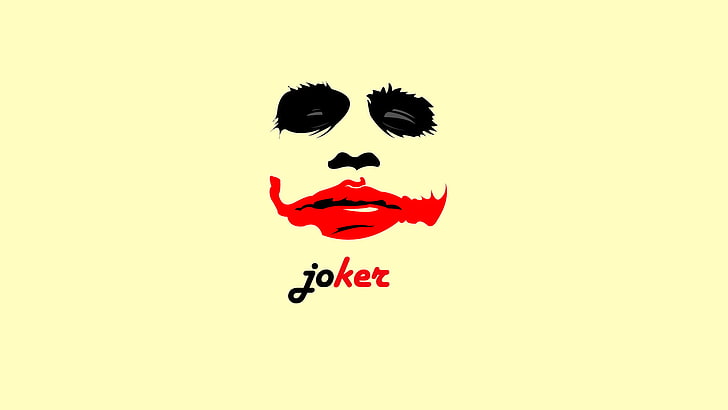Joker illustration, red, background, Joker, Wallpaper, black, HD wallpaper