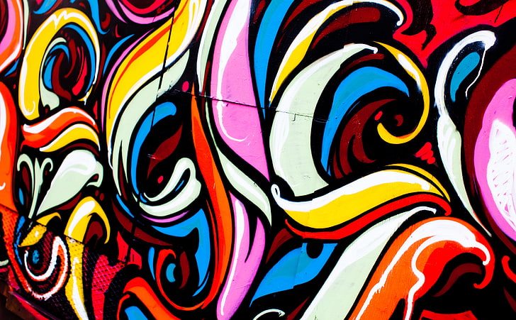Es tan fácil enamorarse, pintura abstracta multicolor, artístico, graffiti, California, Estados Unidos, San Francisco, Reyes, Estados Unidos de América, lomo, distrito de lomo, Fondo de pantalla HD