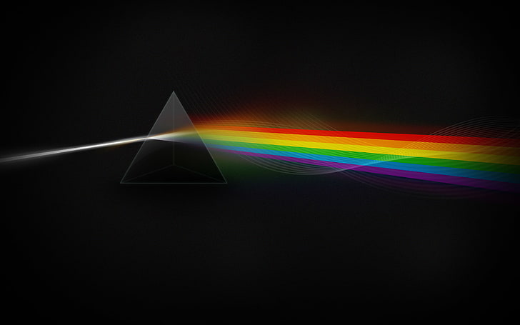 Pink Floyd albümü, Yıldızlar, Işık, Karanlık Taraf, Renkli, Prizma, HD masaüstü duvar kağıdı