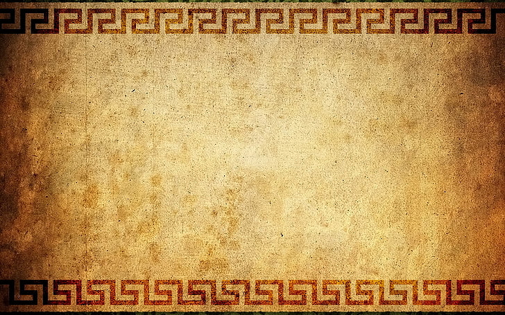 brązowy wzór klucza greckiego, tło, wzór, tekstura, złoto, brązowy, Tapety HD