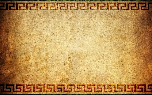 kahverengi Yunan anahtar desen kumaşı, arka plan, desen, doku, altın, kahverengi, HD masaüstü duvar kağıdı HD wallpaper