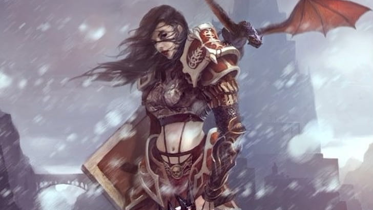 Women Warrior HD, приложение за игри с герой за жени, фентъзи, жени, войн, HD тапет