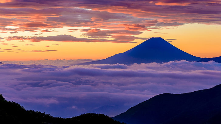 ภูเขาญี่ปุ่นเกาะฮอนชูฟูจิยามะ, วอลล์เปเปอร์ HD