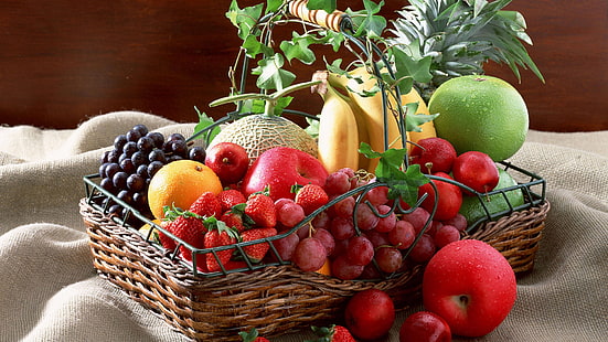 fruit, tomato, food, apple, vegetable, diet, produce, cherry, fresh, healthy, nutrition, vitamin, sweet, juicy, fruits, basket, health, ripe, raw, organic, vegetarian, grape, vegetables, eat, delicious, ingredient, natural, agriculture, tasty, yellow, grapes, vitamins, dessert, freshness, salad, summer, orange, berry, eating, color, HD wallpaper HD wallpaper