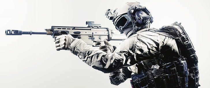 3440x1440 px Rifle de asalto militar Fondo simple soldado Táctico Animales  Otro Arte HD, Fondo de pantalla HD | Wallpaperbetter