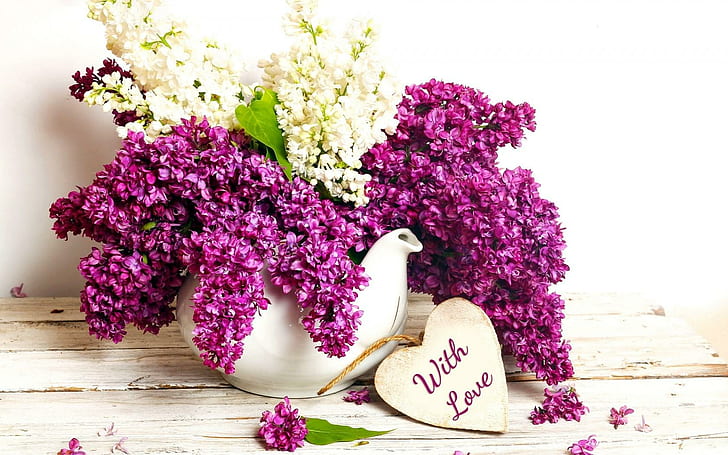 Lilac Bunga Ungu Spring Vas, ungu, bunga, ungu, musim semi, vas, Wallpaper HD