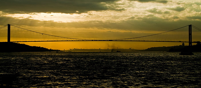 istanbul bosphorus bridge 4193x1848 Arsitektur Jembatan HD Art, Istanbul, Bosphorus Bridge, Wallpaper HD HD wallpaper