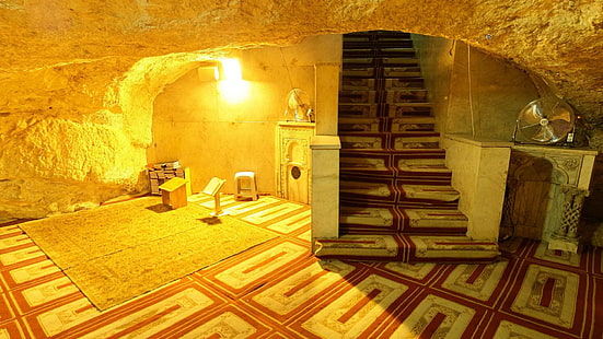 kopuła na skale, pod skałą, wewnątrz kopuły, jerozolima, palestyna, islam, pokój, życie, Tapety HD HD wallpaper