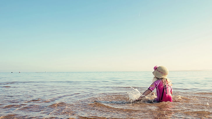สีชมพูของหญิงสาวสาวทะเลฤดูร้อนอารมณ์, วอลล์เปเปอร์ HD