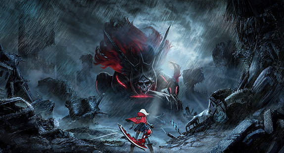 cráneo blanco con ilustración de capa, God Eater 2, Rage Burst, PlayStation 4, PlayStation Vita, PC, 4K, 8K, Fondo de pantalla HD HD wallpaper