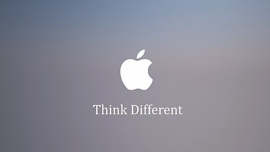 Logotipo do produto Apple, Apple, pense diferente, slogan., HD papel de parede HD wallpaper
