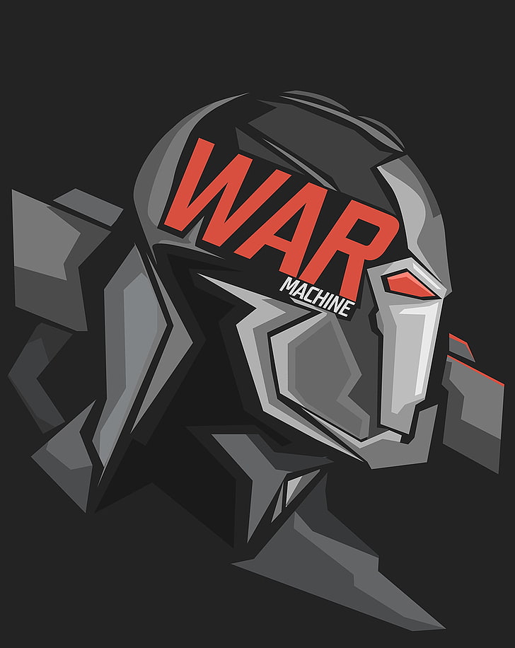 black and gray War Machine graphic wallpaper, Marvel Heroes, War Machine, Marvel Comics, HD wallpaper