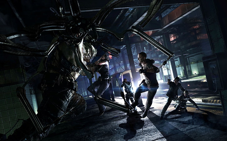 Хищник в Resident Evil 6, скриншот фильма, Игры, Resident Evil, 2015, HD обои