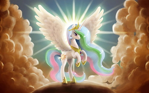 unicorn wallpaper, TV Show, My Little Pony: Friendship is Magic, My Little Pony, Princess Celestia, HD wallpaper HD wallpaper