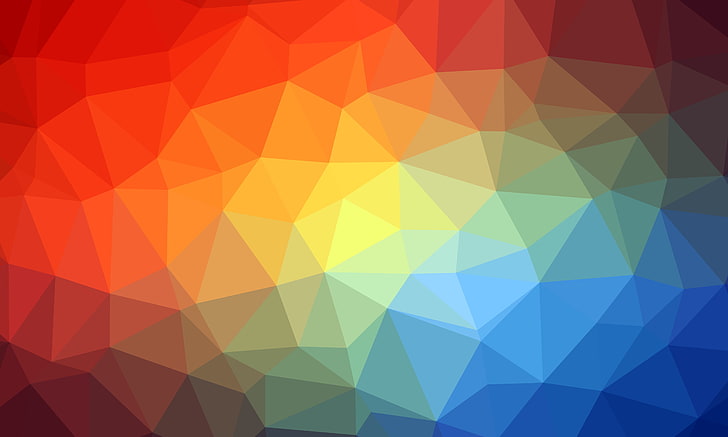 Dreieck, geometrisch, mehrfarbig, HD-Hintergrundbild