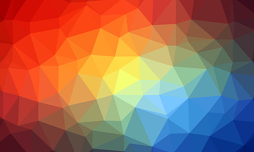 Triangolo, geometrico, multicolore, Sfondo HD HD wallpaper