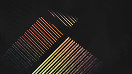 مجردة ، خطوط ، بيج ، خلفية سوداء ، أسود، خلفية HD HD wallpaper